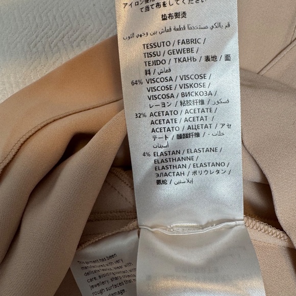 NWT STELLA McCARTNEY Blush Pink V-Neck Blouse Cold Shoulder w Ties, Size S / 4 - Picture 11 of 13